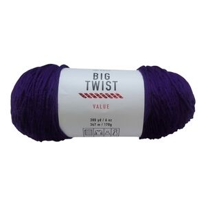 Big Twist Value Yarn 100% Acrylic Purple